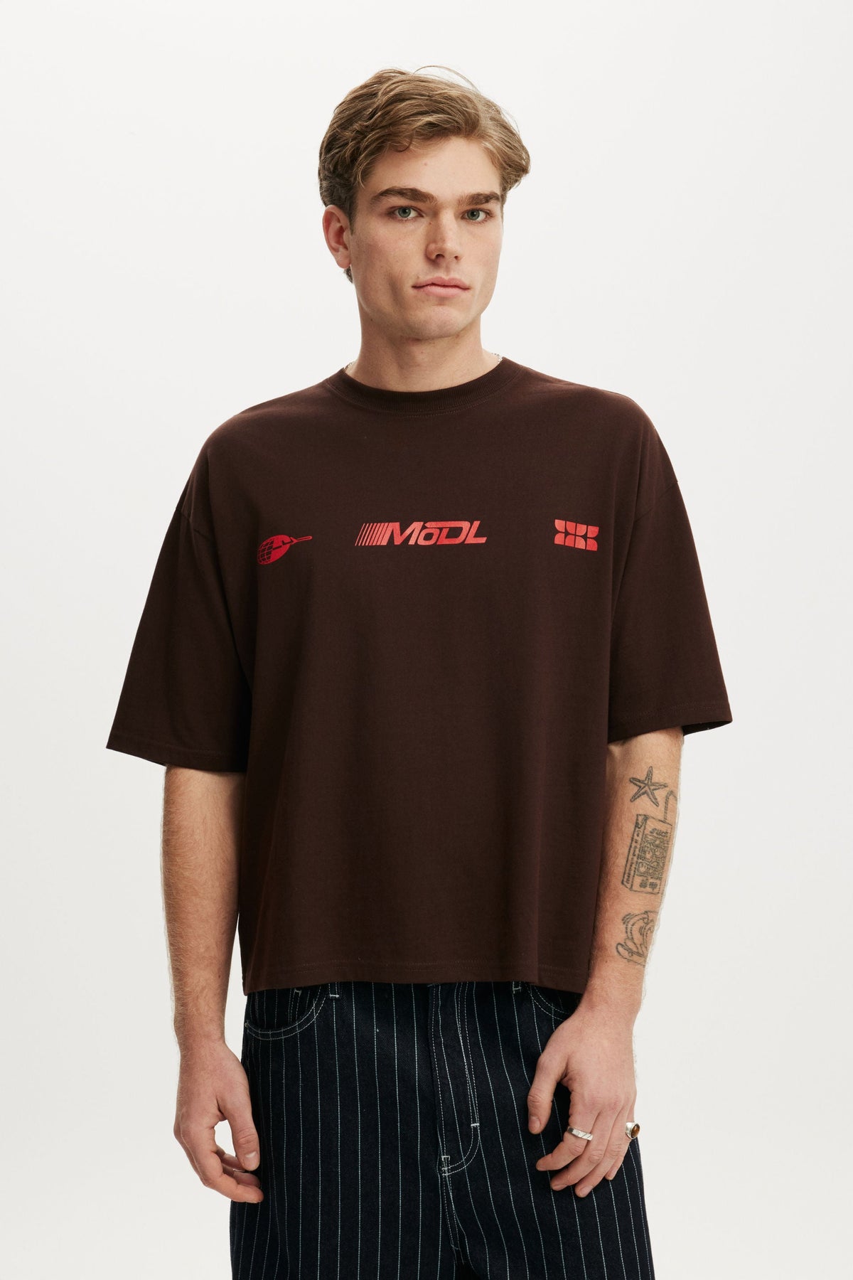 Cropped Fit Graphic T-Shirt
