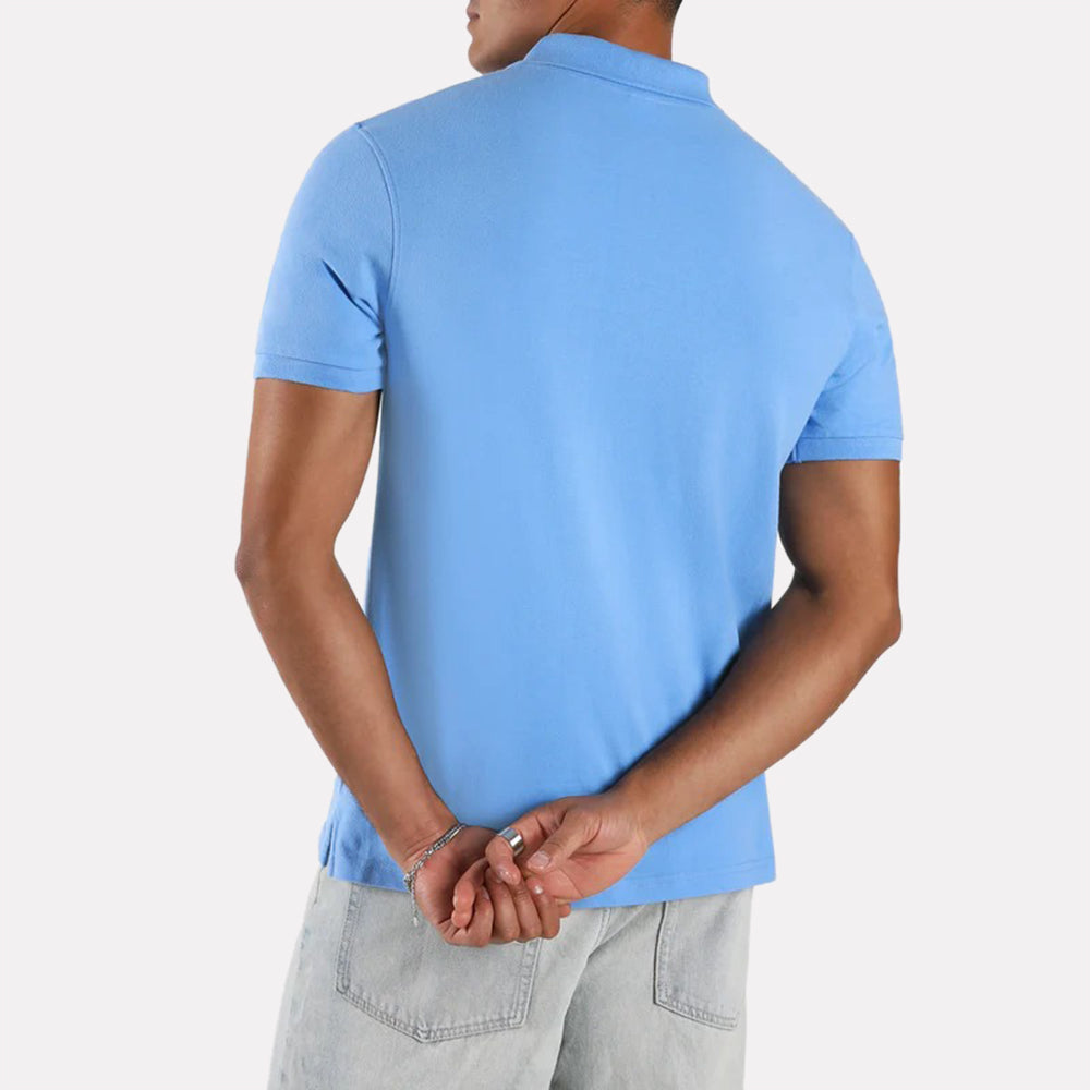 Blaze Embroidered Shirt Sleeve Polo Men's Shirt - T-Shirts & Tops