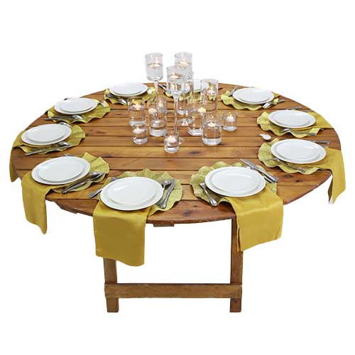 Lozoya Round Wooden Dining Table