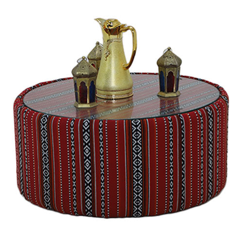 Sadu Round Coffee Table with Glass Top