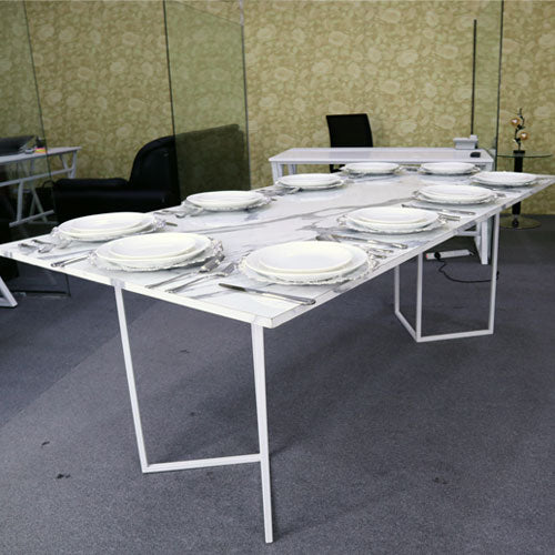 Zelda White Rectangular Dining Table