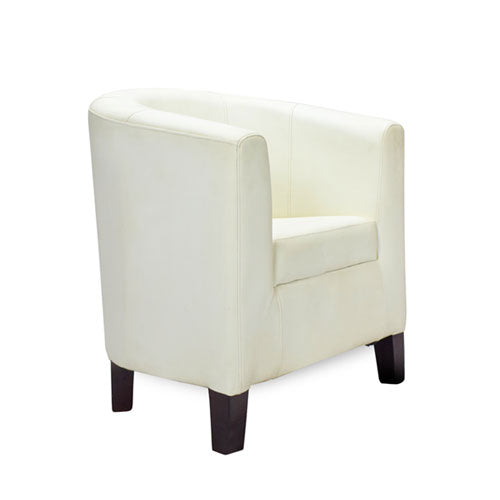 Valeria Accent White Leather Arm Chair