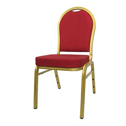 Banquet  Maroon Chair with Golden Frame