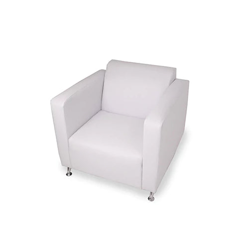 Valeria VIPConference White Leather Arm Chair