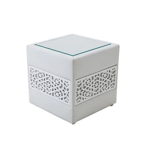 Casablanca White Side Table