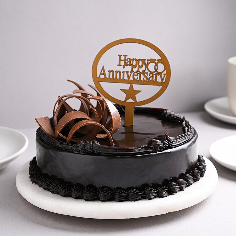 Chocolate Truffle Happy Anniversary Cake