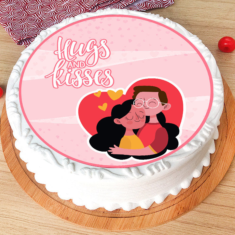 Hugs N Kisses Poster Cake