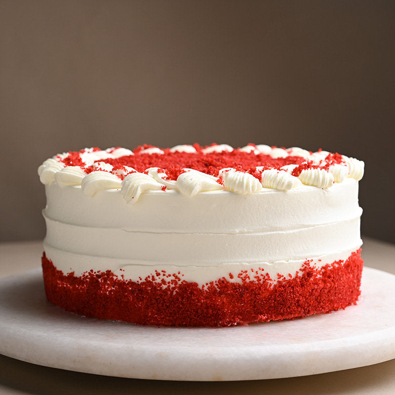 Eggless Decadent Red Velvet Cake